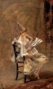 A Paper Reading Women by Albert Ludovici