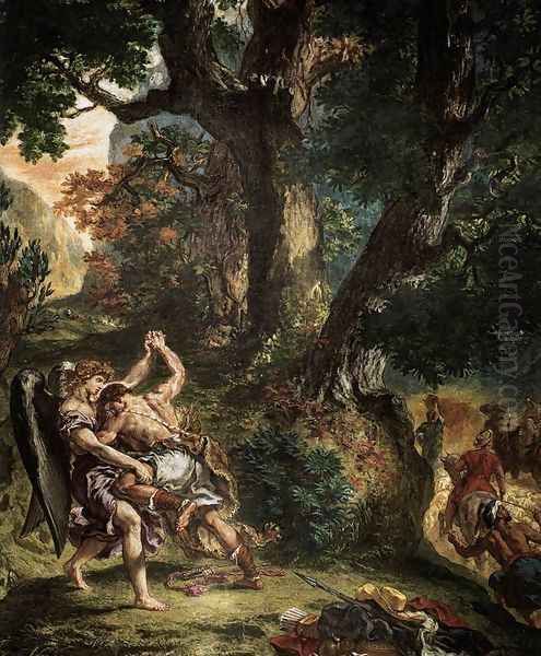 Jacob Wrestling with the Angel (detail) 1854-61 - view 1
