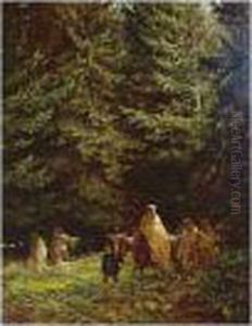 Going Sporting, Signed And Dated 1875 by Albert Ludovici
