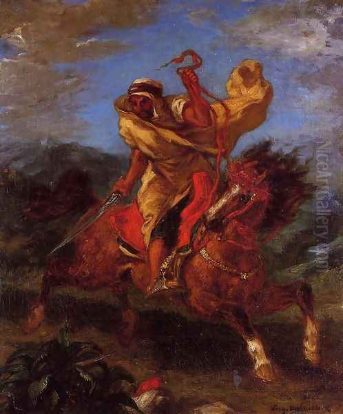 An Arab Horseman at the Gallop - view 1