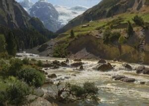 Der Trafoierbach Am
Ortler. by Carl Julius Ludwig