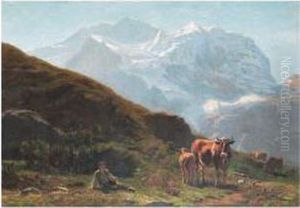 Vue De La Jungfrau by Albert Lugardon