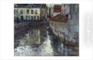 Le Canal Flamand by Ferdinand Jean Luigini