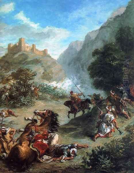 Arabs Skirmishing in the Mountains 1863 - view 1