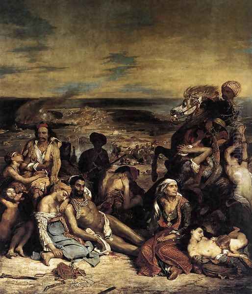 The Massacre at Chios (1) 1824 by Eugene Delacroix