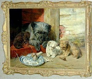 Curiosity Signed With Initials And Dated 1859, Oil On Canvas 18 X24in