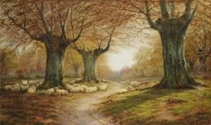 An Autumnal Landscape by William Snr Luker