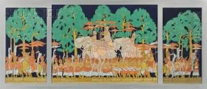Elephant Procession At Angkor Wat by Bertha Boynton Lum