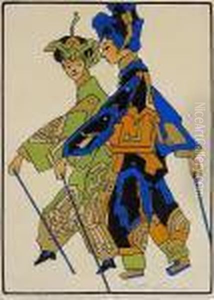 Untitled (figure With Parasol); Untitled(two Figures) - view 1