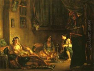 Women of Algiers in Their Apartmente by Eugene Delacroix