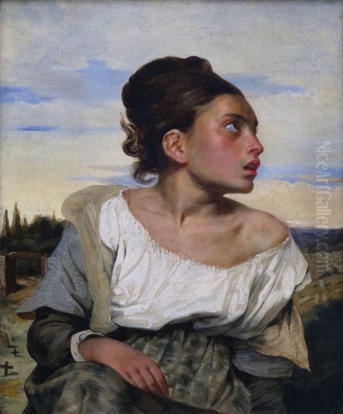 Girl Seated in a Cemetery 1824 - view 1