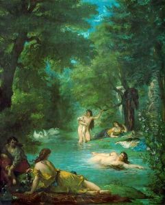 Femmes turques au bain by Eugene Delacroix