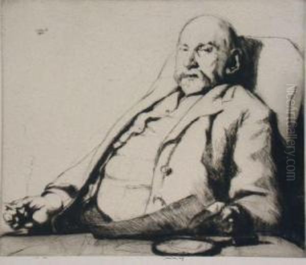 Portrait Of James Mcbey (seated Sketching) - view 1
