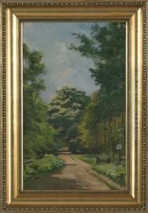 Forest With Sunken Road by Emil Carl Lund