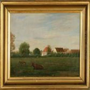 Summer Landscape With A Danish Proprietary Farm