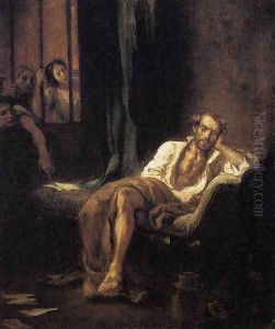 Tasso in the Madhouse 1839 by Eugene Delacroix