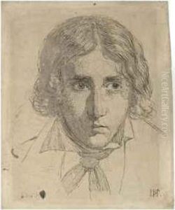 Portrait Of Thorald Laessoe (1816-1878) ( by Johan Thomas Lundbye