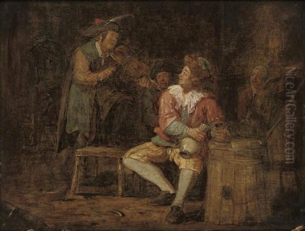 A Fiddler And Other Figures In A Tavern - view 1