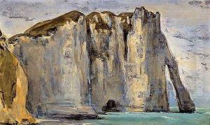 Cliff at Etretat by Eugene Delacroix