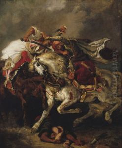Combat of the Giaour and the Pasha by Eugene Delacroix