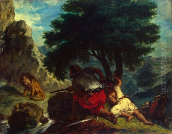 The Lion Hunt in Marocco - view 1