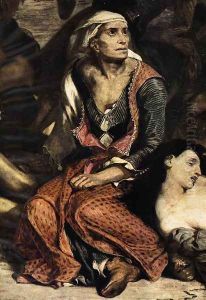 The Massacre at Chios (1) (detail) 1824 by Eugene Delacroix
