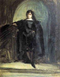Self-Portrait as Ravenswood c. 1821 by Eugene Delacroix