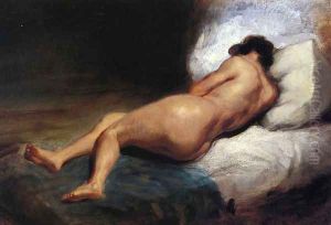 Study of a Reclining Nude by Eugene Delacroix