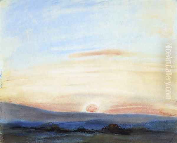 Study of Sky- Setting Sun c. 1849 - view 1