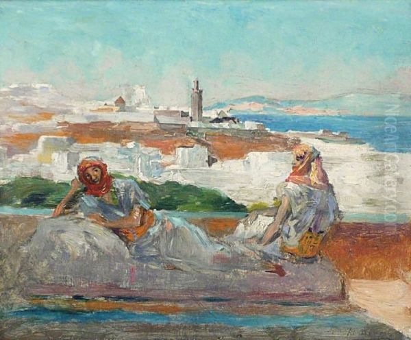 Couple Sur Une Terrasse A Tanger - view 1