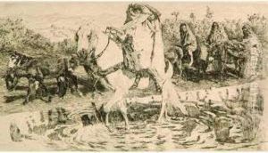 La Passee Du Ru. Vers 1893. La Passee Du Ru. Vers 1893.