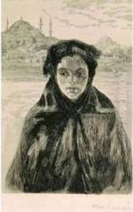 Dame Turque Devant Sainte-sophie. Vers 1912. Dame Turque Devant Sainte-sophie. Vers 1912.