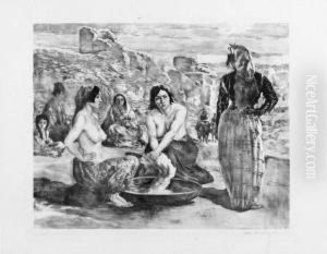 Camp De Tziganes, Ou La Toilette Des Tziganes. Vers 1912.