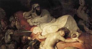 The Death of Sardanapalus (detail) 1827 by Eugene Delacroix