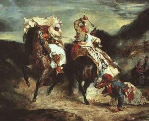 Combat of Giaour and Hassan by Eugene Delacroix