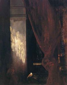 Interior of a Chapel by Eugene Delacroix
