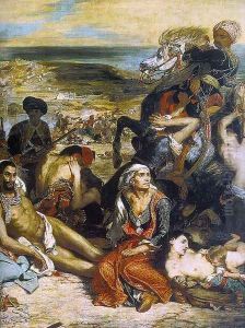 The Massacre at Chios (1) (detail 2) 1824 by Eugene Delacroix
