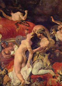 Death of the Sardanapal (detail) by Eugene Delacroix