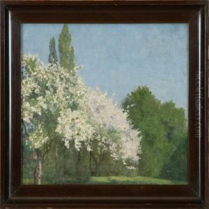 Sommer Scenery With Blooming Fruit Trees by Marie Luplau