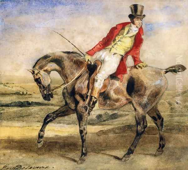 Gentleman on a Dark Brown Hunter - view 1