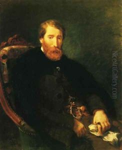 Portrait of Alfred Bruyas by Eugene Delacroix