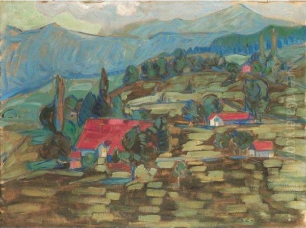 Landschaft Mit Hausern Und Baumen - view 1