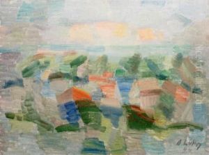 Abstrakte Landschaft by Oskar Wilhelm Luthy