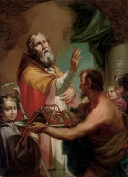 Saint Eligius, Bishop Of Noyon Giving A Benediction - view 1