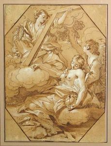 Mary Magdalene's Vision by Benedetto Luti