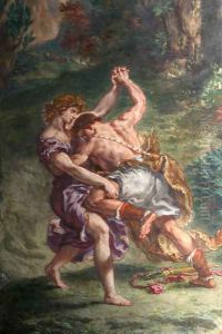 Jacob fights with a man of the sky