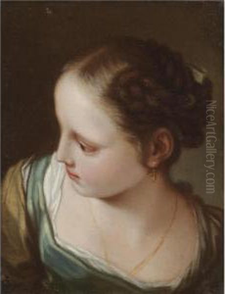 Portrait Of A Young Girl, Head And Shoulders, Possibly The Artist's Daughter - view 1