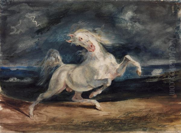 Before lightning shrinking of horse - view 1