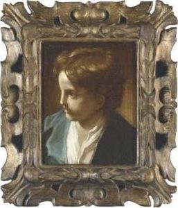 Portrait Of A Young Boy, Bust-length, In A Blue Coat, Turned To Theleft by Benedetto Luti