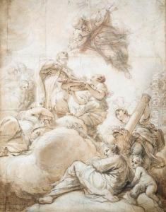 Allegory Of The Elevation Of
Cardinal Deacon Oddone Colonna To Thepapal Chair As Pope Martin V by Benedetto Luti